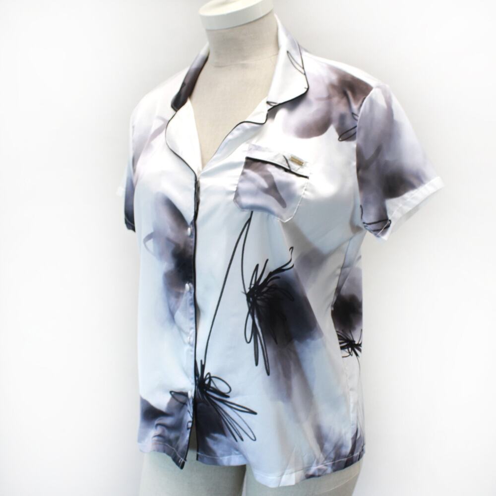 Bluebella Camille Luxury Satin Button Down Pajama Top XL
